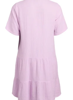 Kurzes A-Linien-Kleid aus Baumwollmusselin