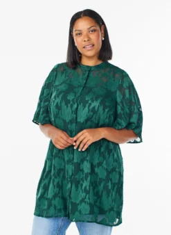 Kurzes A-Linien-Kleid mit Blumenmuster