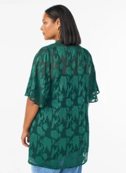 Kurzes A-Linien-Kleid mit Blumenmuster