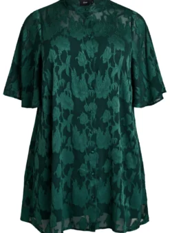 Kurzes A-Linien-Kleid mit Blumenmuster