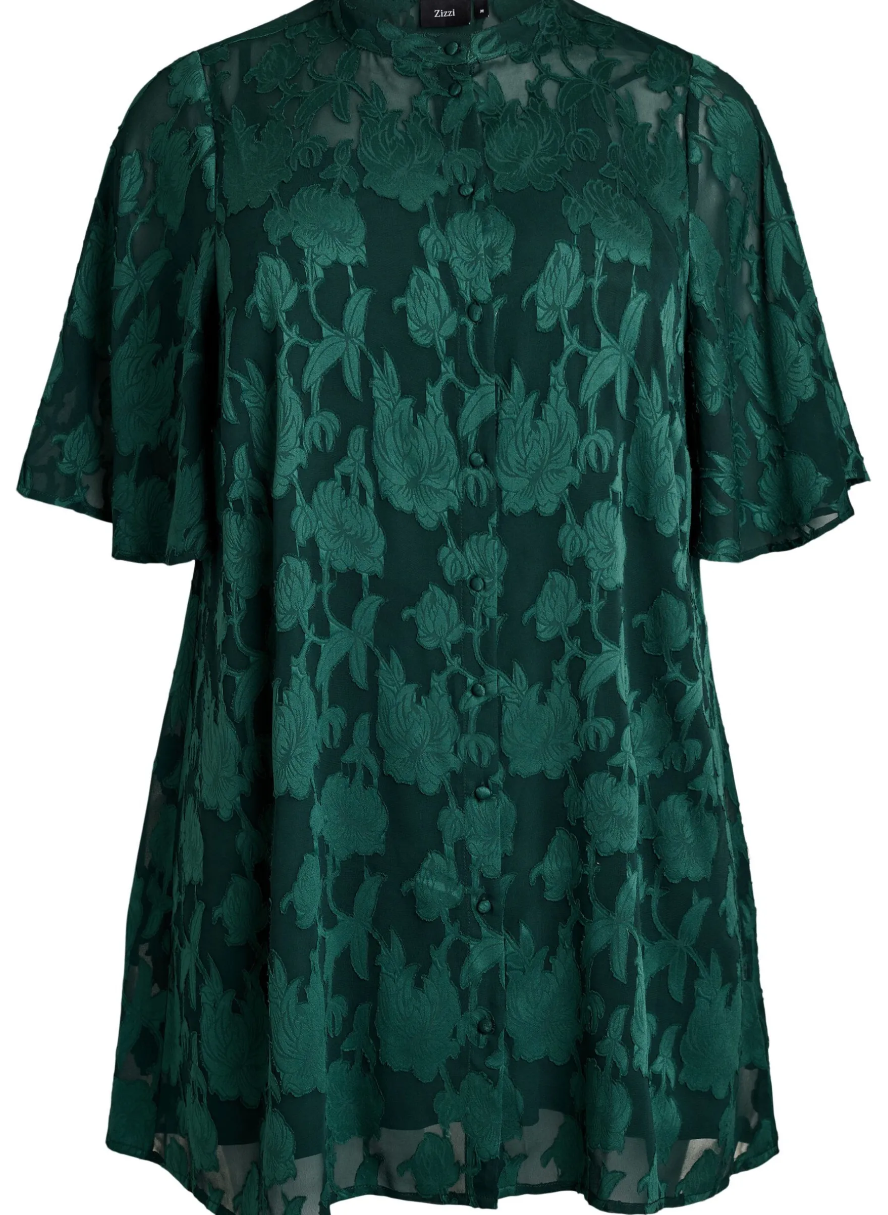Kurzes A-Linien-Kleid mit Blumenmuster