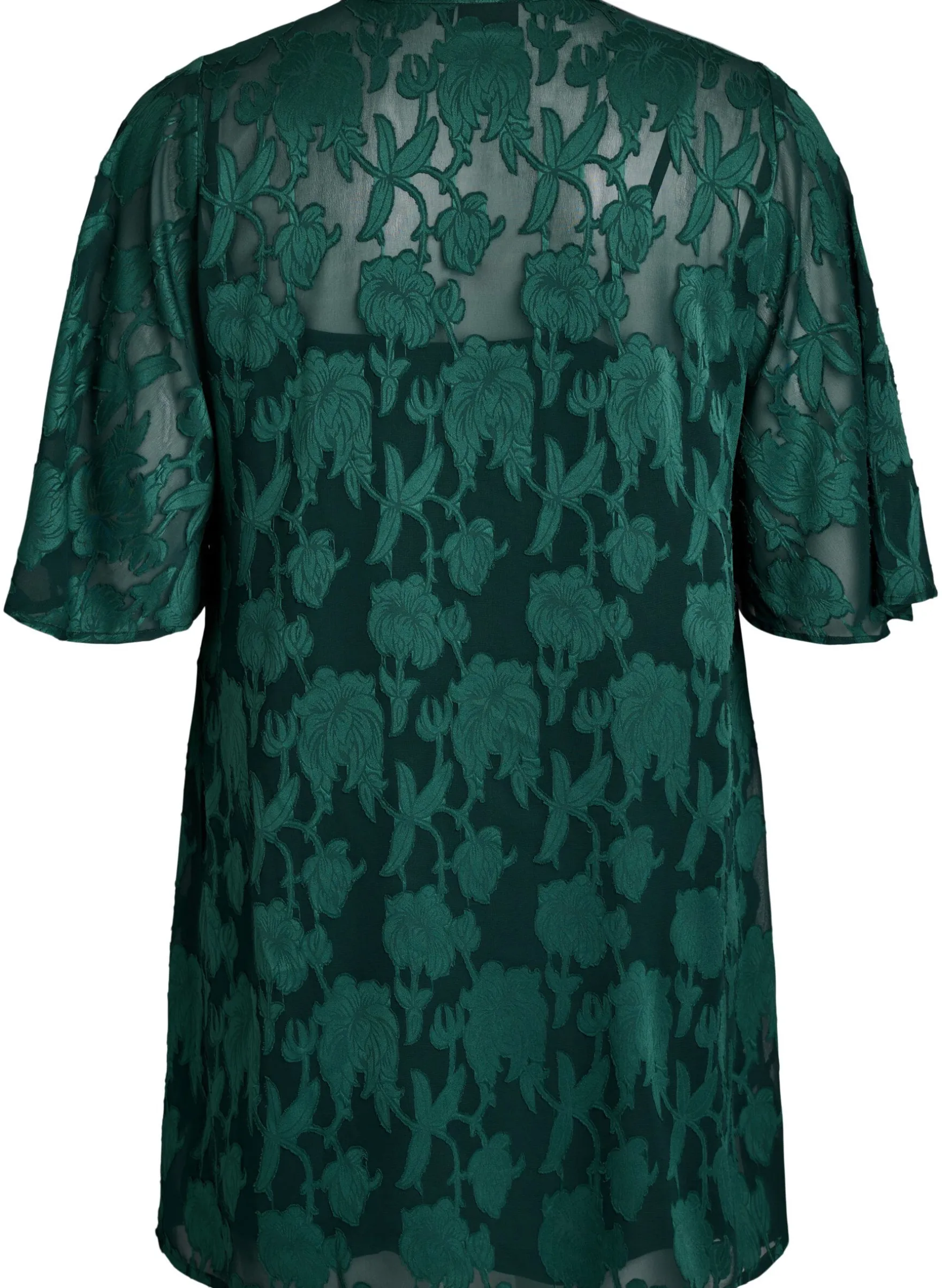 Kurzes A-Linien-Kleid mit Blumenmuster