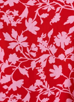Kurzes A-Linien-Kleid mit floralem Print
