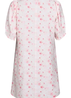 Kurzes A-Linien-Kleid mit geblümtem Print