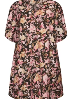 Kurzes A-Linien-Kleid mit V-Ausschnitt