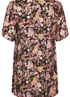 Kurzes A-Linien-Kleid mit V-Ausschnitt