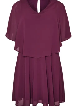 Kurzes Chiffon-Partykleid mit Lagen-Effekt