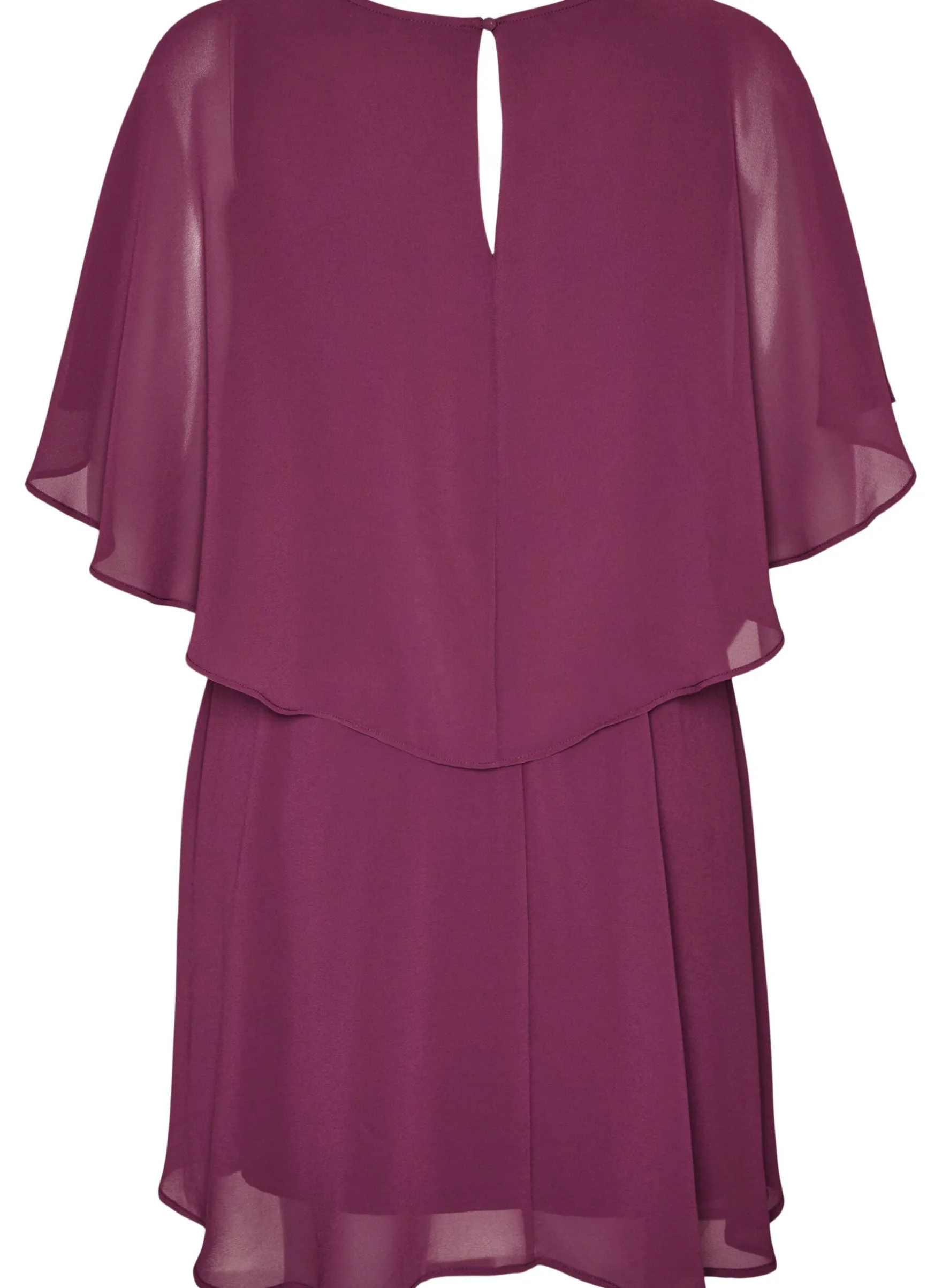 Kurzes Chiffon-Partykleid mit Lagen-Effekt