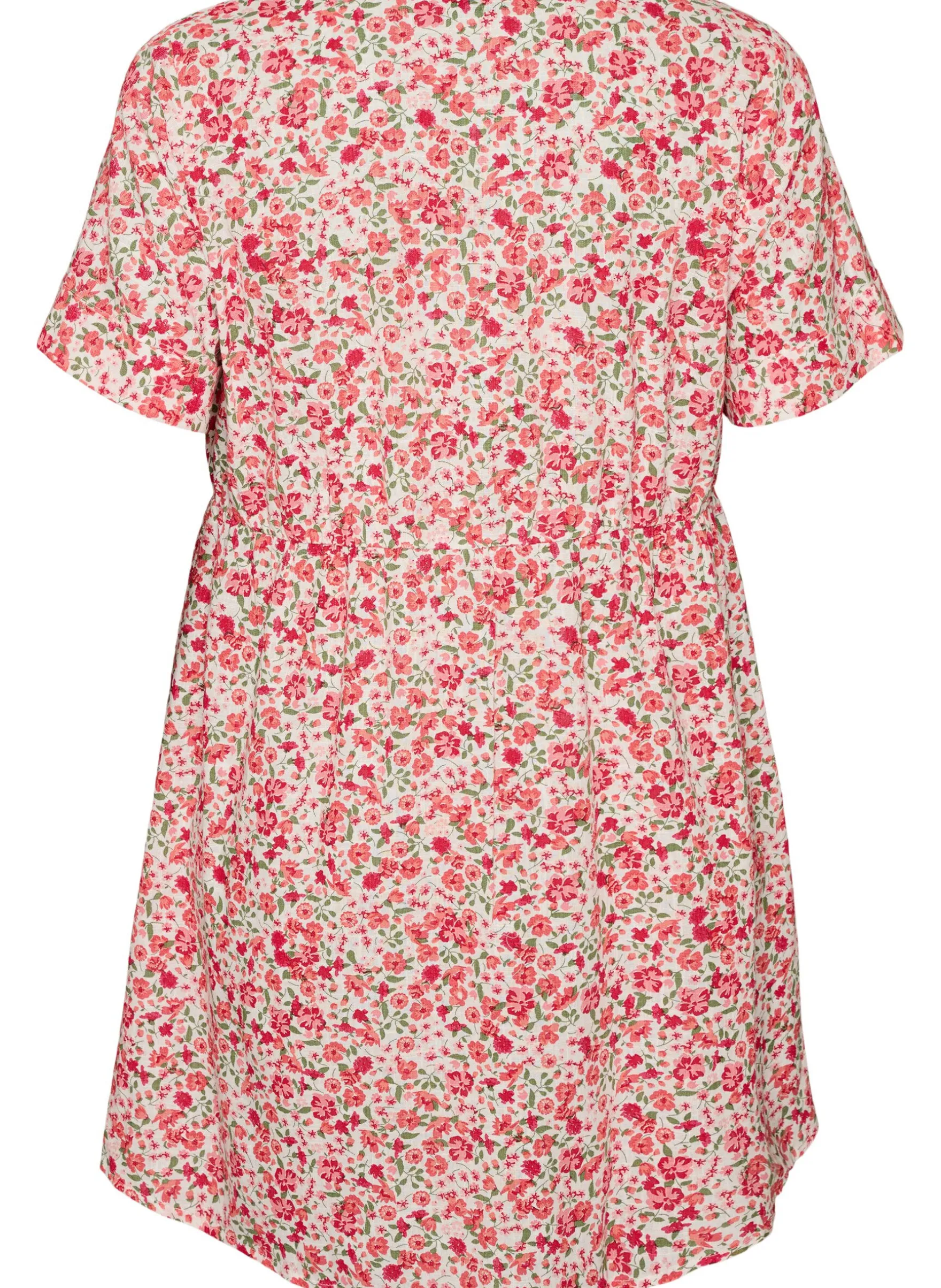Kurzes Kleid aus Baumwolle mit Blumenprint