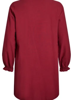 Kurzes Kleid aus Baumwolle mit V-Ausschnitt
