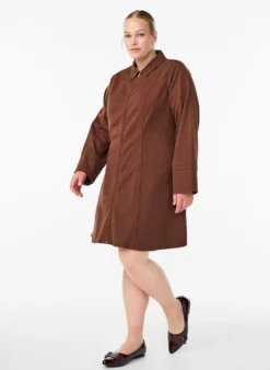Kurzes Kleid aus Twill mit Reißverschluss
