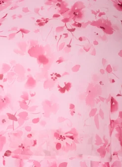 Kurzes Kleid in Chiffon-Optik mit Blumenprint und Volantlagen