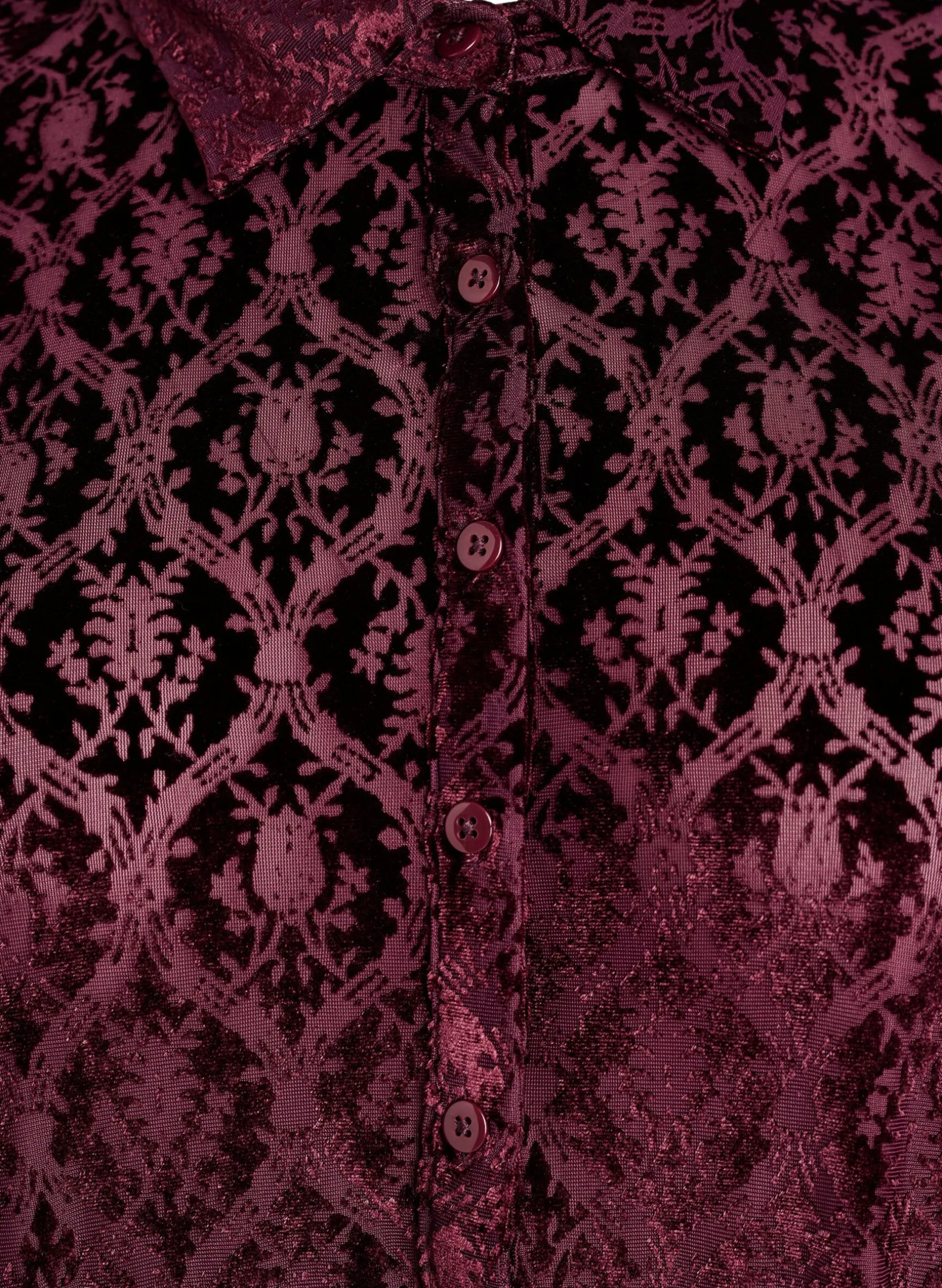 Kurzes Kleid mit Veloursmuster