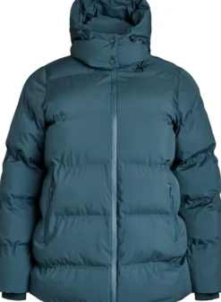 Kurze Steppjacke mit abnehmbarer Kapuze