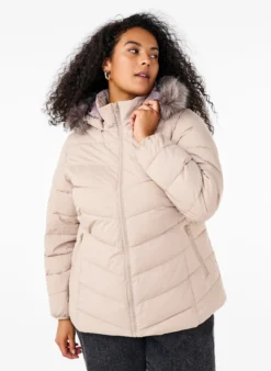 Kurze Steppjacke mit Kapuze