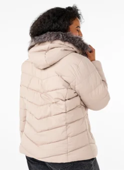 Kurze Steppjacke mit Kapuze
