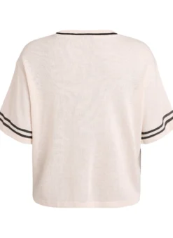 Kurzärmelige Bluse mit Kontraststreifen