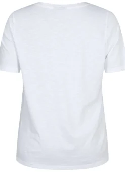 Kurzärmeliges Basic T-Shirt mit V-Ausschnitt