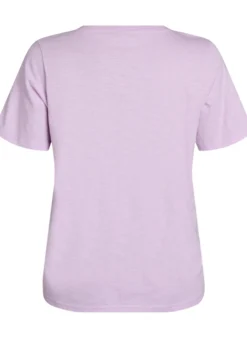 Kurzärmeliges Basic T-Shirt mit V-Ausschnitt