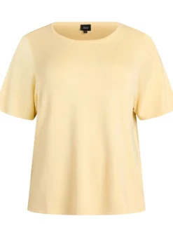 Kurzärmelige Strickbluse aus Viskose