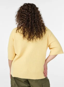 Kurzärmelige Strickjacke mit Schleifen