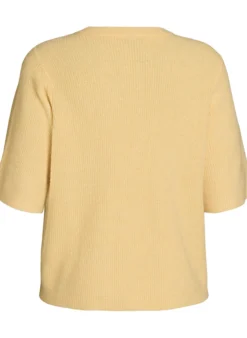 Kurzärmelige Strickjacke mit Schleifen