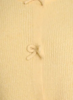 Kurzärmelige Strickjacke mit Schleifen
