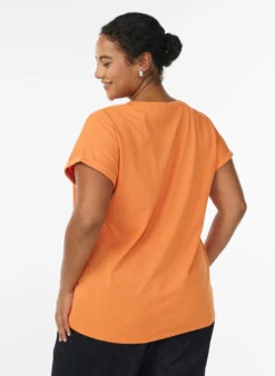 Kurzärmeliges T-Shirt aus Baumwollmischgewebe