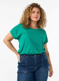 Kurzärmeliges T-Shirt aus einer Baumwollmischung