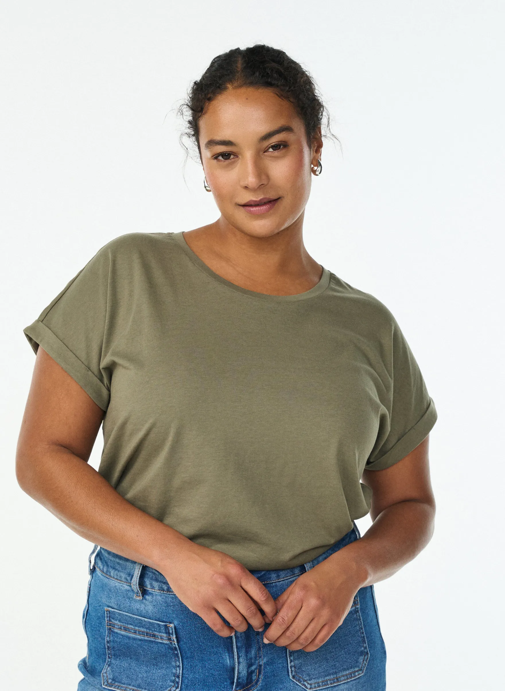 Kurzärmeliges T-Shirt aus einer Baumwollmischung