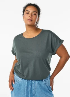 Kurzärmeliges T-Shirt aus einer Baumwollmischung