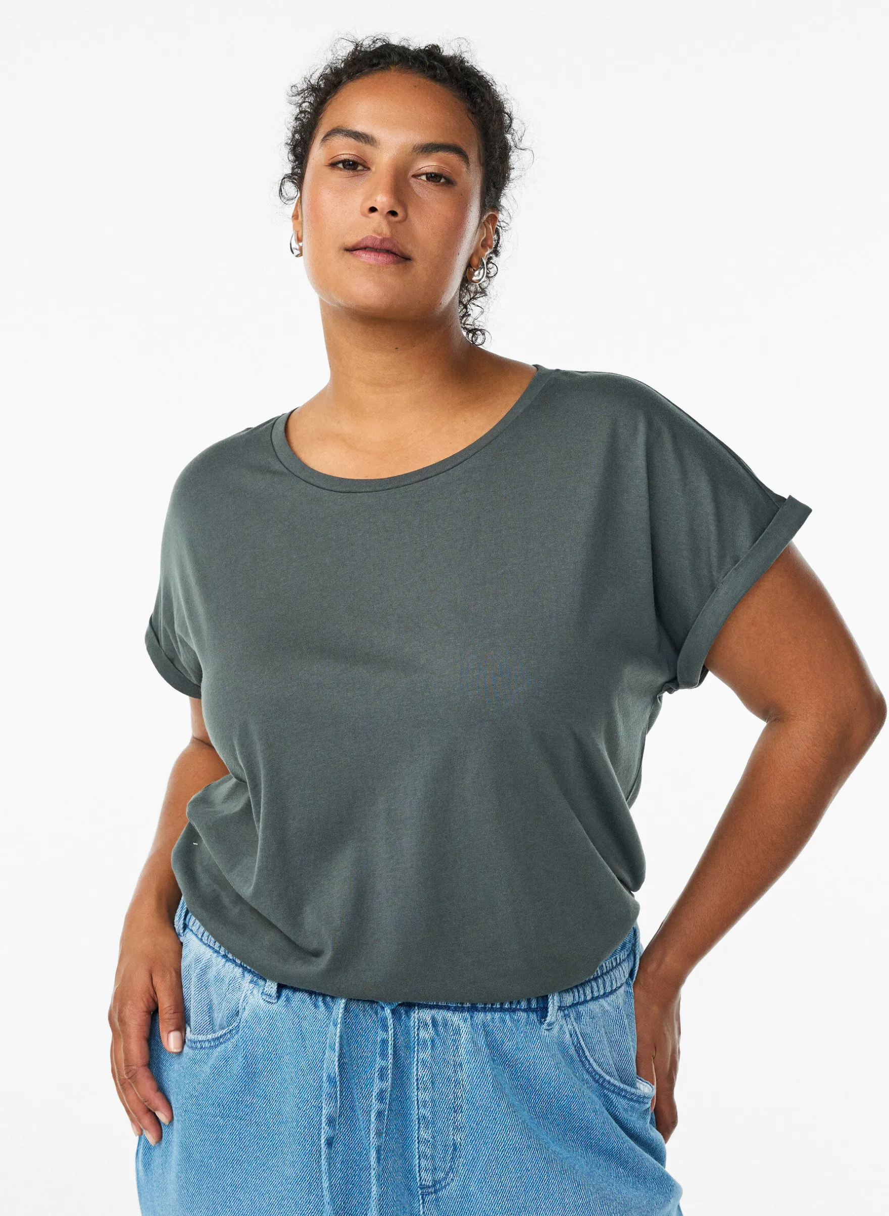 Kurzärmeliges T-Shirt aus einer Baumwollmischung