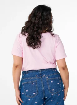 Kurzärmeliges T-Shirt mit V-Ausschnitt