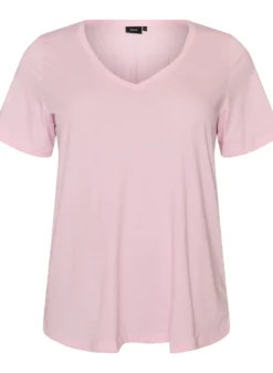 Kurzärmeliges T-Shirt mit V-Ausschnitt