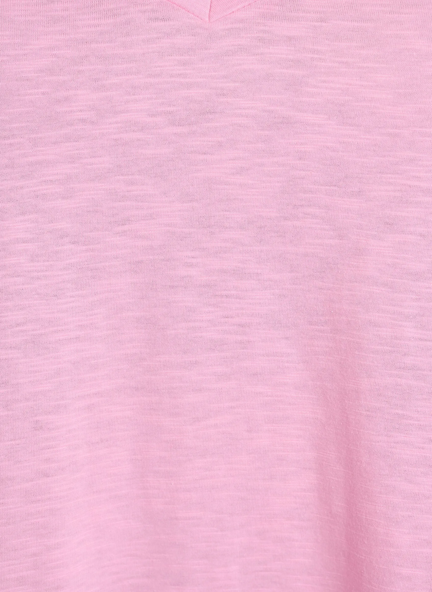 Kurzärmliges Basic-T-Shirt mit V-Ausschnitt