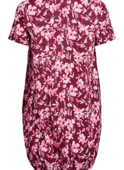Kurzärmliges Baumwollkleid mit Aufdruck