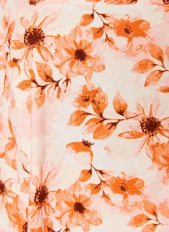 Kurzärmliges Baumwollkleid mit Aufdruck