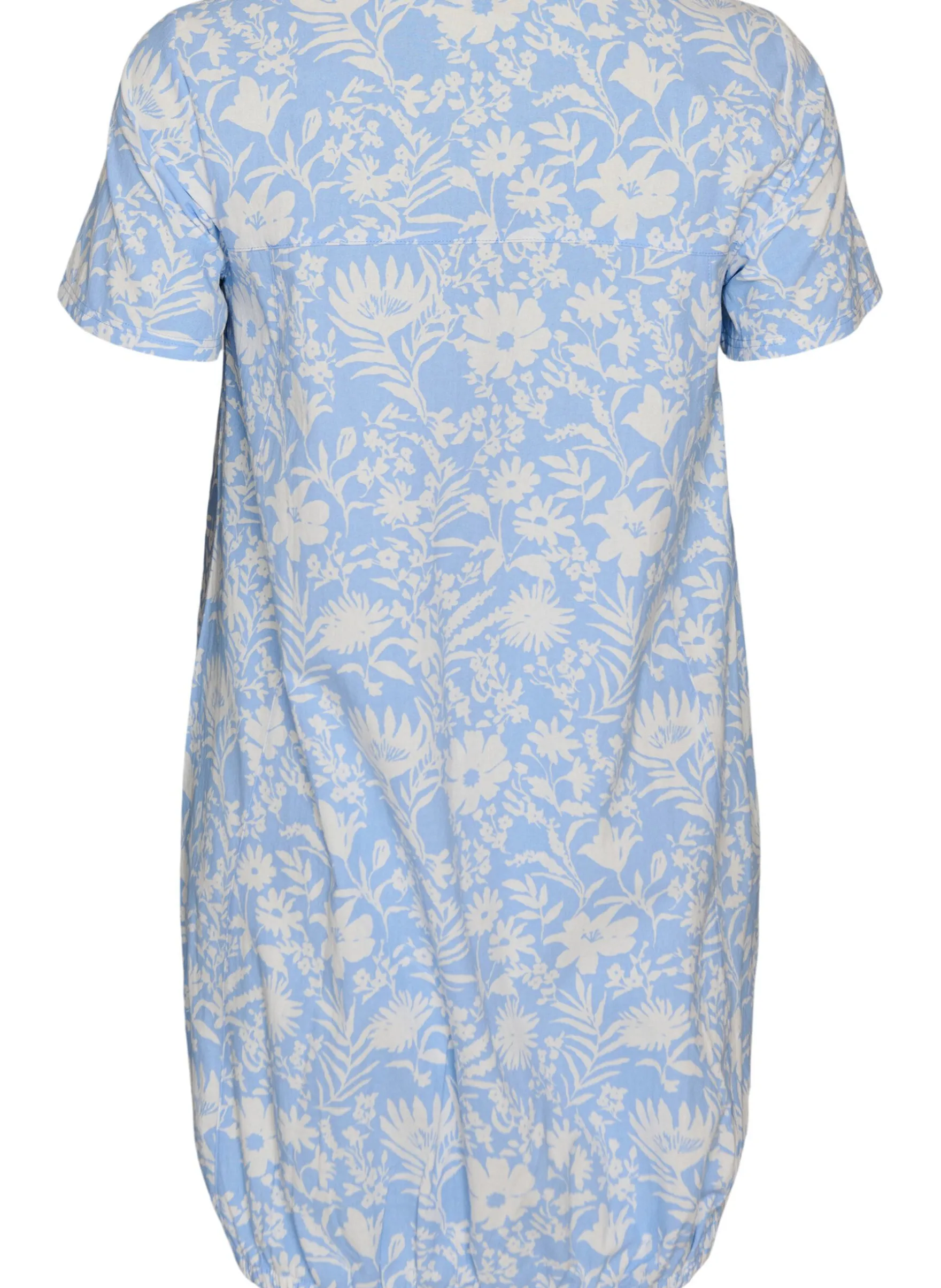 Kurzärmliges Baumwollkleid mit Aufdruck