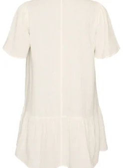 Kurzärmliges Kleid aus Baumwolle mit A-Linien-Schnitt