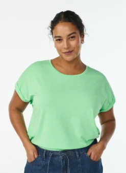 Kurzärmliges T-Shirt aus einer Baumwollmischung