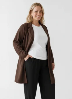 Lange Blazer mit Taschen