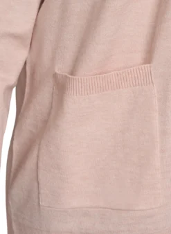 Lange offene Strickjacke mit Taschen