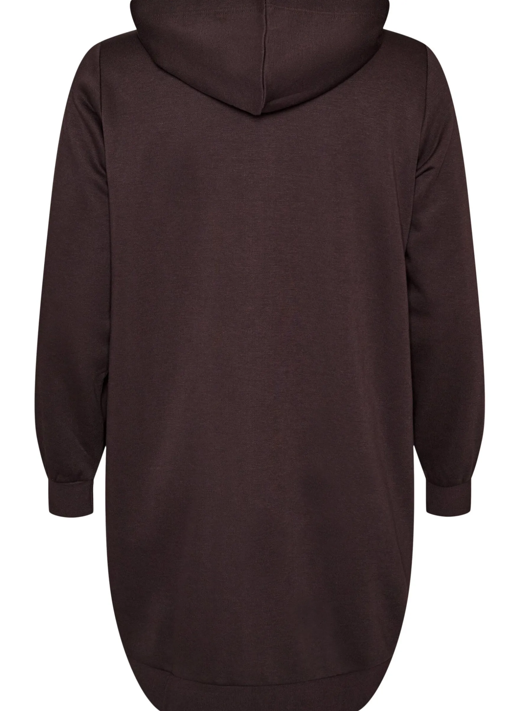 Langer Hoodie mit Reißverschluss und Taschen