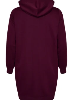 Langer Hoodie mit Reißverschluss und Taschen