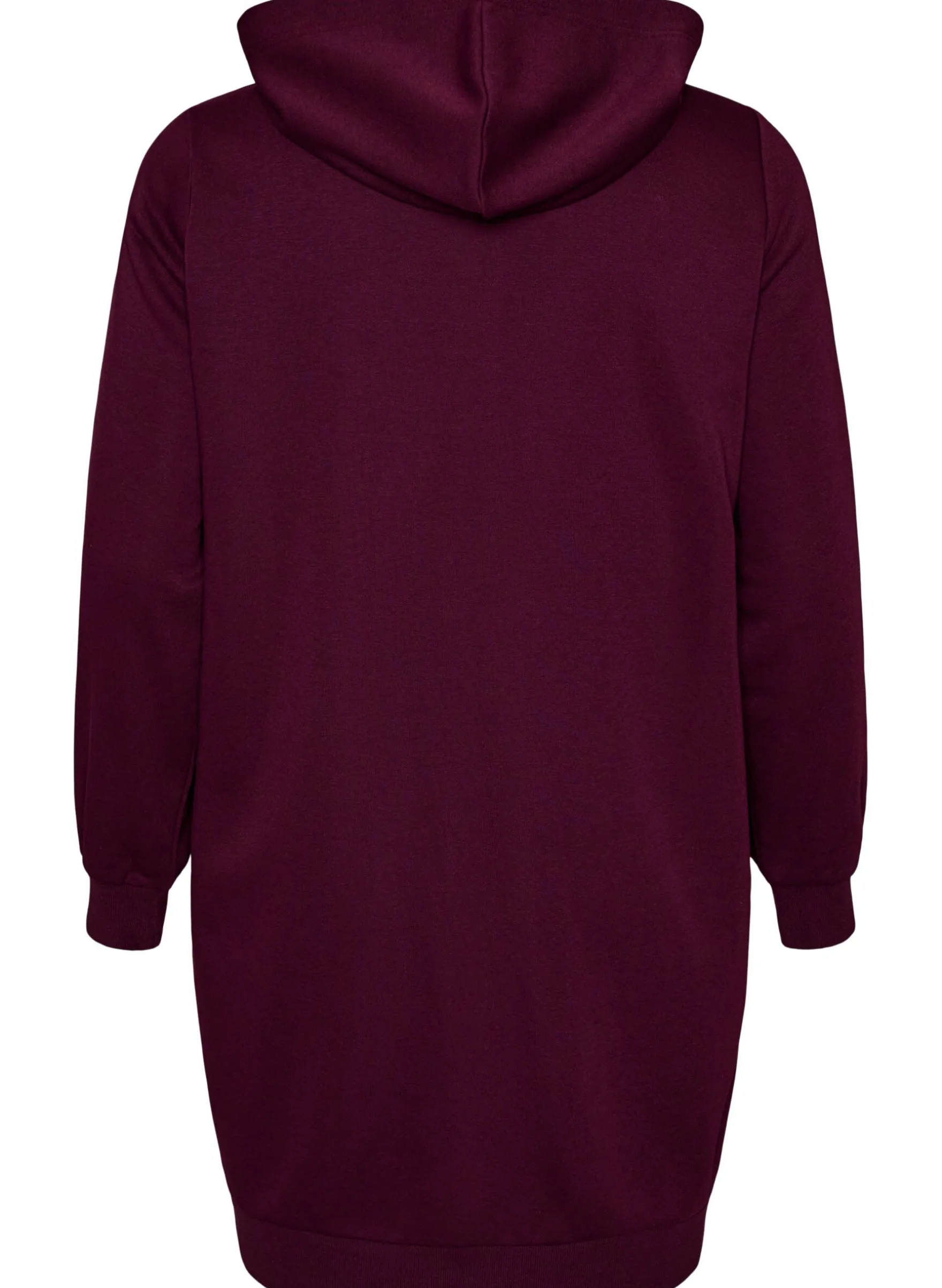 Langer Hoodie mit Reißverschluss und Taschen