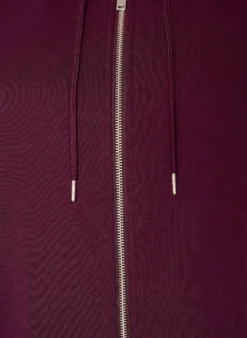 Langer Hoodie mit Reißverschluss und Taschen