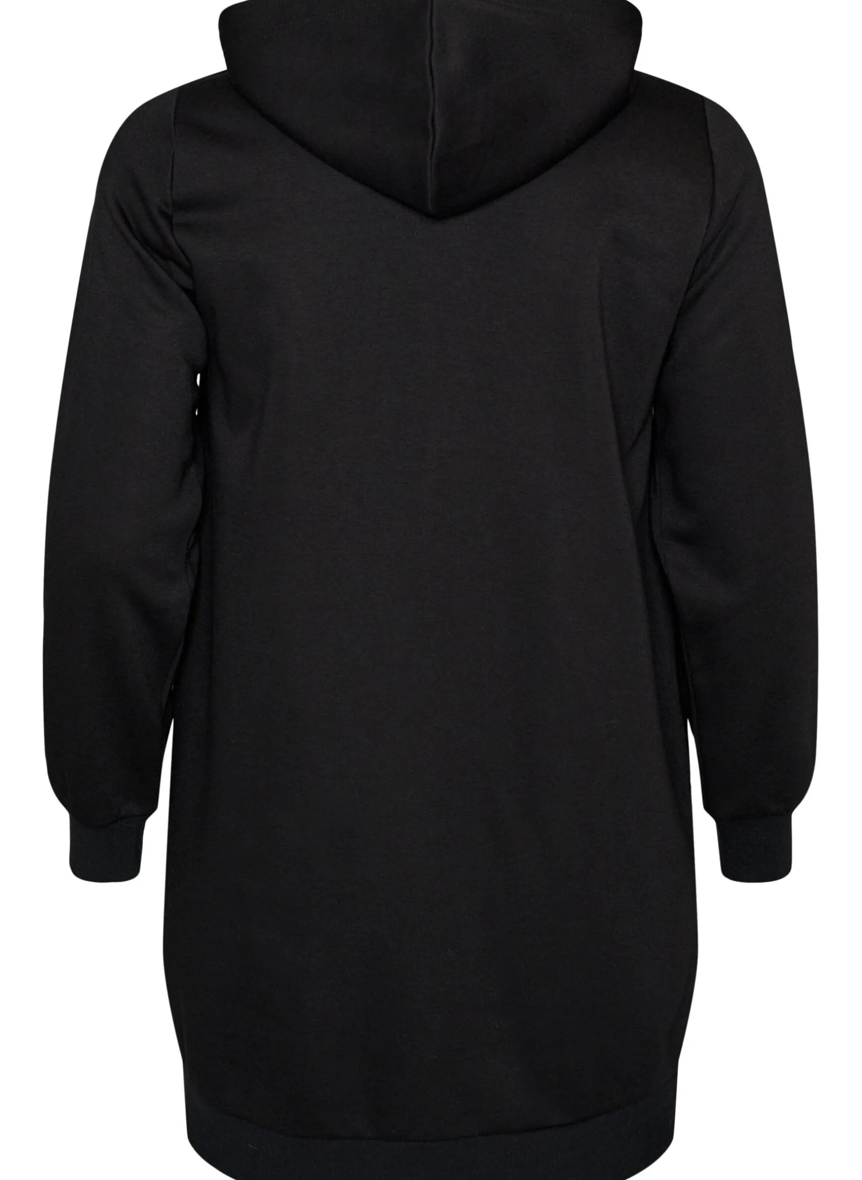 Langer Hoodie mit Reißverschluss und Taschen