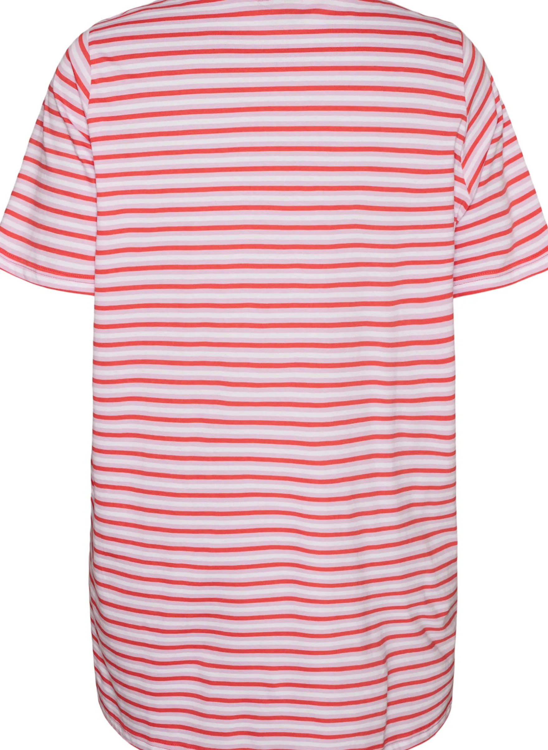 Langes oversized T-Shirt aus Bio-Baumwolle mit Streifen