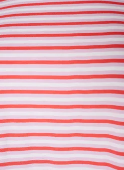 Langes oversized T-Shirt aus Bio-Baumwolle mit Streifen