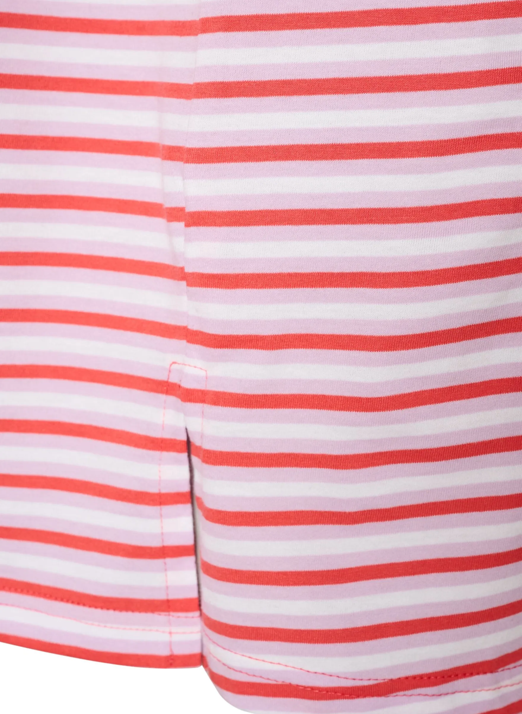 Langes oversized T-Shirt aus Bio-Baumwolle mit Streifen